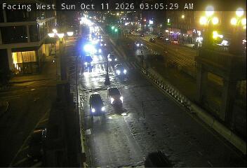 Williamsburg Bridge & Delancy St and Clinton St traffic camera, Manhattan, New York